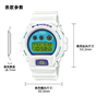 卡西欧手表 G-SHOCK  crazy colors彩色系列 25周年复刻版 防水防震运动表款DW-6900RCS
