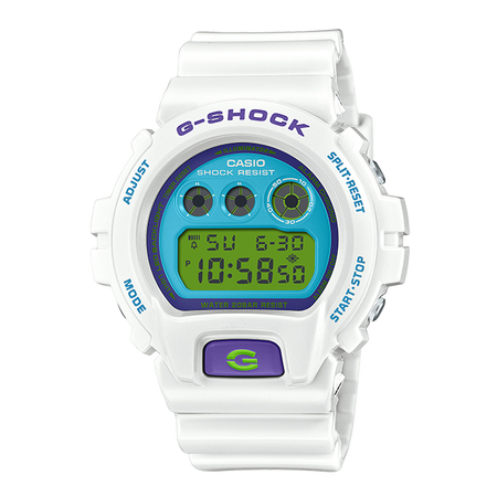 卡西欧手表 G-SHOCK crazy colors彩色系列 25周年复刻版 防水防震运动表款DW-6900RCS