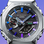 卡西欧手表 G-SHOCK  全金属系列 彩虹色点缀设计 防水防震蓝牙连接太阳能动力运动表GM-B2100PC/BPC