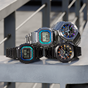 卡西欧手表 G-SHOCK  全金属系列 彩虹色点缀设计 防水防震蓝牙连接太阳能动力运动表GM-B2100PC/BPC