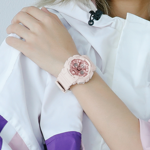 卡西欧手表 G-SHOCK  G-SHOCK 女性系列 小型化表盘运动防震防水手表GMA-S120MF