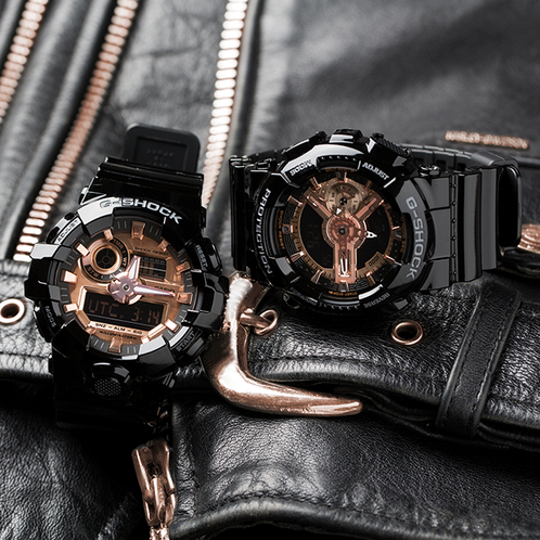 卡西欧手表 G-SHOCK  玫瑰金配色经典系列设计 防水防震运动男表GA-110MMC/700MMC