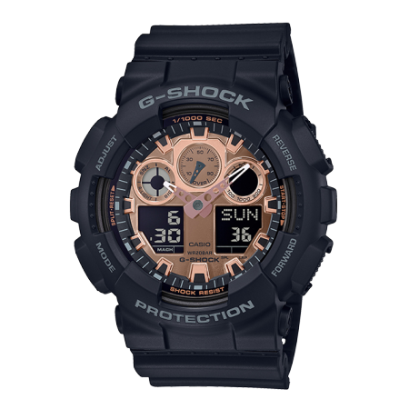 卡西欧手表 G-SHOCK 玫瑰金配色经典系列设计 防水防震运动男表GA-100MMC/800MMC