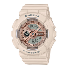 卡西欧手表 BABY-G 粉色系列防震防水LED照明运动女表 BA-110XCP-4APR