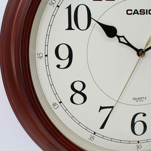 卡西欧钟表 挂钟  挂钟静音客厅钟表现代石英钟IQ-121S