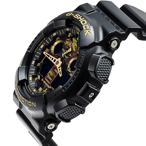 卡西欧手表 G-SHOCK  迷彩户外运动防水男表GA-100CF