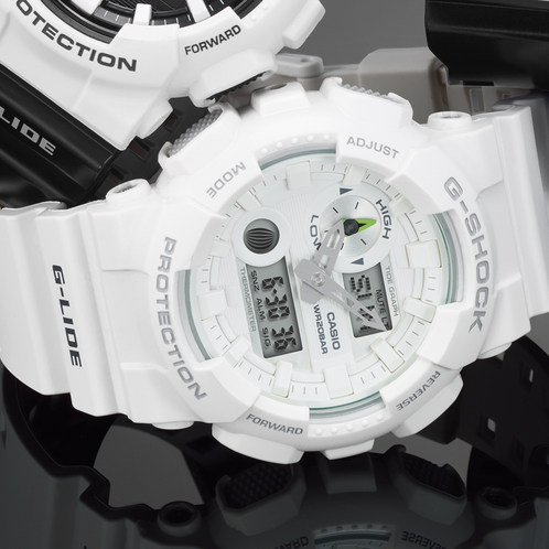 卡西欧手表 G-SHOCK  G-LIDE系列清晰大表盘设计运动防水男表GAX-100
