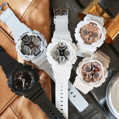 卡西欧手表 G-SHOCK  G-SHOCK 女性系列 小型化表盘运动防震防水手表GMA-S120MF