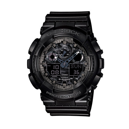 卡西欧手表 G-SHOCK 迷彩户外运动防水男表GA-100CF