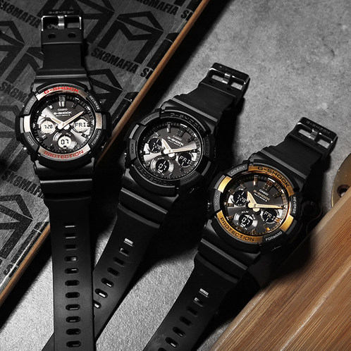 卡西欧手表 G-SHOCK  SOLAR WAVECEPTOR系列 电波太阳能防水运动男表GAW-100