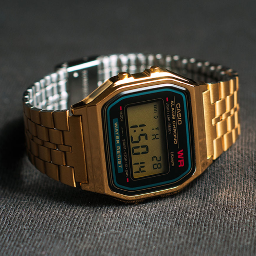 卡西欧手表 小金表  复古方形经典电子手表A159WGEA-1PR