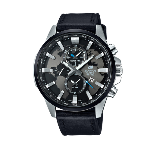 卡西欧手表 edifice  创意地球地图设计商务休闲防水男表efr-303