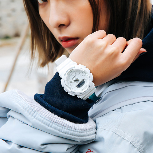 卡西欧手表 G-SHOCK  G-SHOCK 女性系列 计步器功能防水运动手表GMA-S130