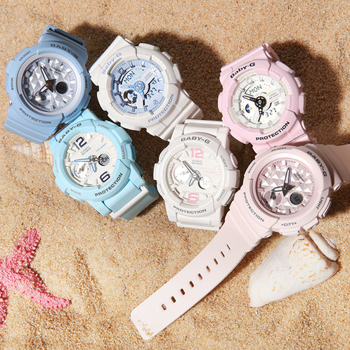 卡西欧手表 BABY-G  【夏日新款】粉嫩马卡龙色潮流运动女表BA-110/BGA-180BE/BGA-190BE