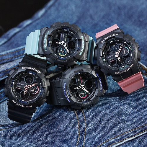 卡西欧手表 G-SHOCK  G-SHOCK 女性系列 时尚个性 防水防震防磁运动男/女表GMA-S140