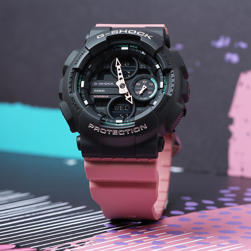 卡西欧手表 G-SHOCK  G-SHOCK 女性系列 时尚个性 防水防震防磁运动男/女表GMA-S140