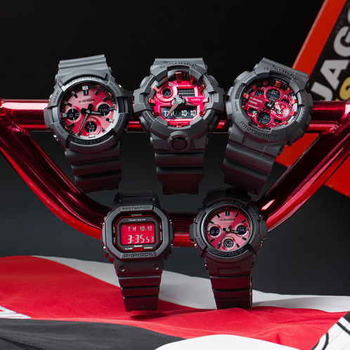 卡西欧手表 g-shock city battle系列 红黑经典配色 防水防震运动男表