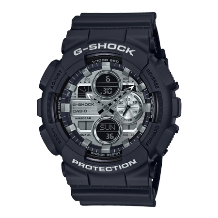 卡西欧手表 G-SHOCK 复古设计 金属色配色  防水防震运动男表GA-140G