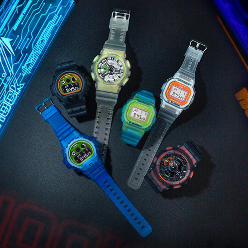 卡西欧手表 G-SHOCK  冰电之韧主题系列 透明表款  特殊表盒设计 防水防震运动男表GA-110LS