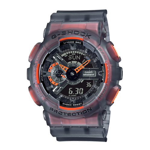 卡西欧手表 G-SHOCK  冰电之韧主题系列 透明表款  特殊表盒设计 防水防震运动男表GA-110LS