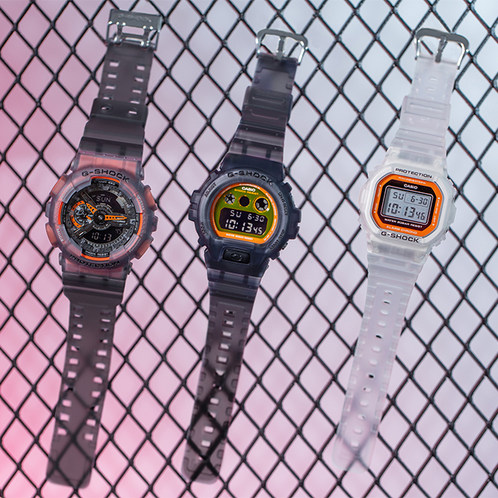 卡西欧手表 G-SHOCK  冰电之韧主题系列 透明表款  特殊表盒设计 防水防震运动男表GA-110LS