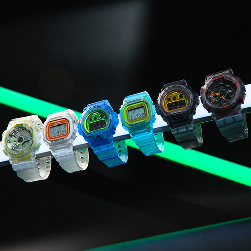 卡西欧手表 G-SHOCK  冰电之韧主题系列 透明表款  特殊表盒设计 防水防震运动男表GA-110LS