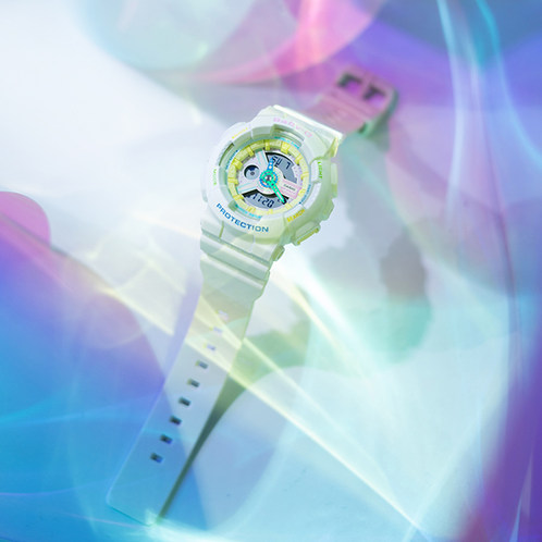 卡西欧手表 BABY-G  夏日配色 时尚活力 防水防震运动女表BA-110