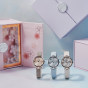 卡西欧手表 SHEEN  “花”主题系列 简约设计 特殊表盒 人造蓝宝石玻璃镜面 防水优雅女表SHE-C110