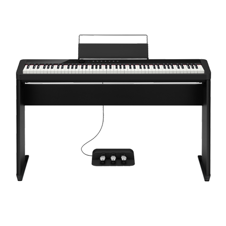 卡西欧电子乐器 电钢琴 纤薄时尚智能个性电钢琴 三角钢琴音效便携电钢琴 （含琴架+三踏板）PX-S1000