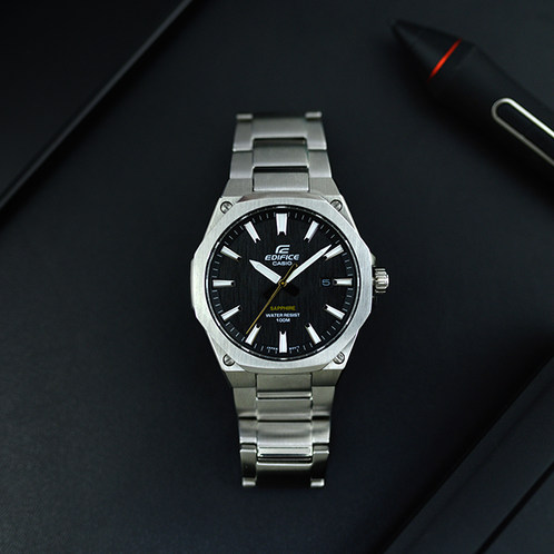 卡西欧手表 EDIFICE  人造蓝宝石玻璃镜面 简约时尚防水商务男表EFR-S108