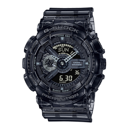 卡西欧手表 g-shock 新"冰韧"灰色系列 防水防震运动表款ga-110ske-8