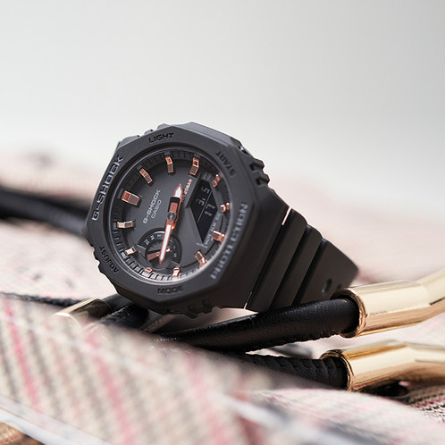 卡西欧手表 G-SHOCK  【明星同款】女性系列 时尚个性 八角形表盘设计 防水防震运动表款GMA-S2100