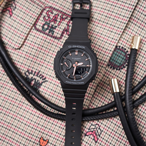 卡西欧手表 G-SHOCK  【明星同款】女性系列 时尚个性 八角形表盘设计 防水防震运动表款GMA-S2100