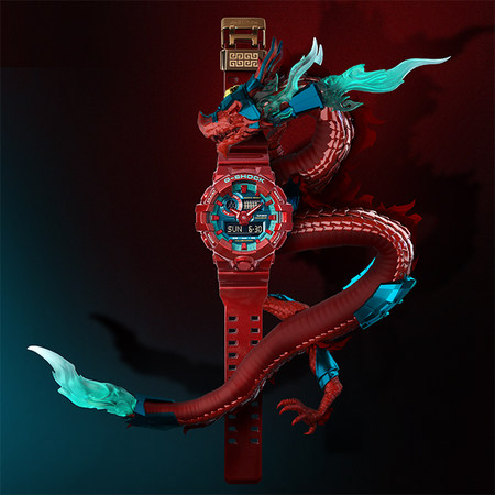 卡西欧手表 g-shock 中华龙系列 防水防震运动表款ga-700dbr-4apfl