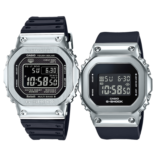 卡西欧手表 对表系列  【比翼双飞】经典方形对表GMW-B5000-1PRT&GM-S5600-1PR