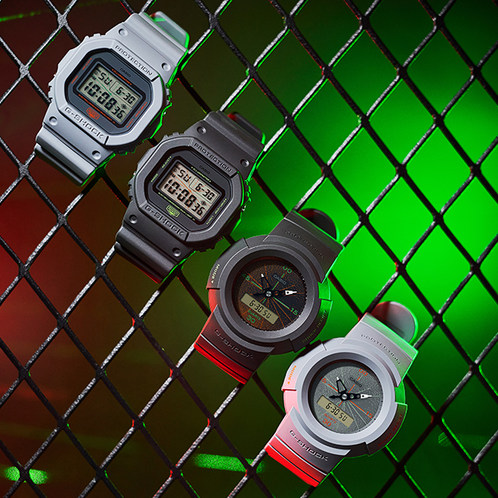 卡西欧手表 G-SHOCK  MUSIC NIGHT TOKYO主题系列 防水防震运动男表AW-500MNT