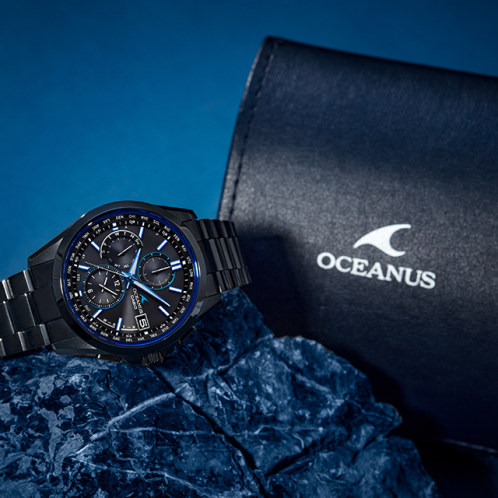 卡西欧手表 OCEANUS  强韧机芯人造蓝宝石玻璃镜面防水六局电波太阳能表款OCW-T2600B-1AJF
