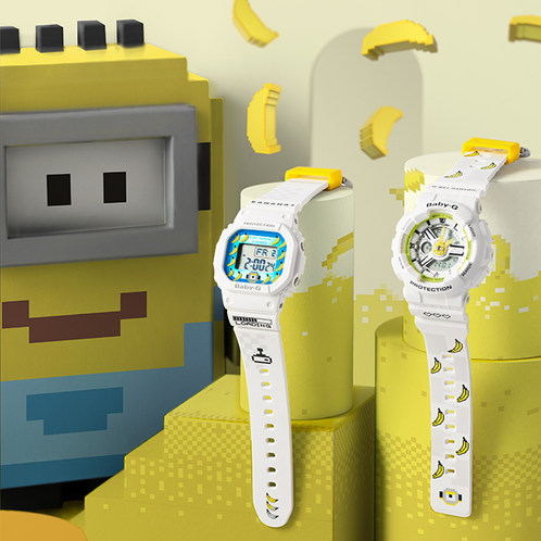 卡西欧手表 BABY-G  BABY-G|MINIONS合作款 特殊礼盒 复古潮流设计 防水防震运动表款BGD-501MON21-7PRM