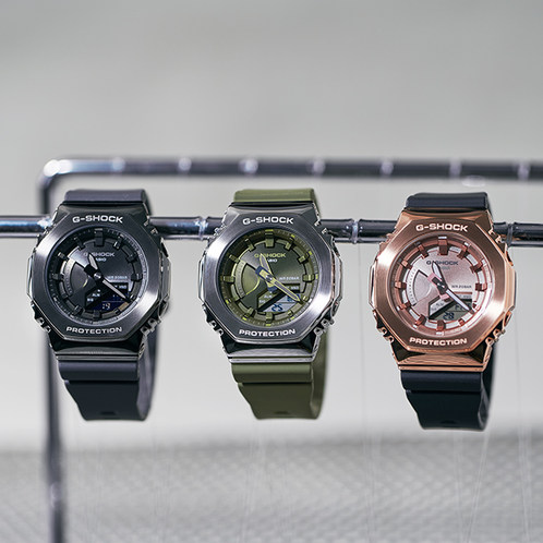 卡西欧手表 G-SHOCK  【明星同款】八边形表框设计   防水防震运动表款GM-S2100