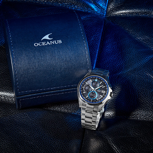 卡西欧手表 OCEANUS  海神系列强韧机芯人造蓝宝石玻璃镜面防水六局电波太阳能表款OCW-T2600-1AJF