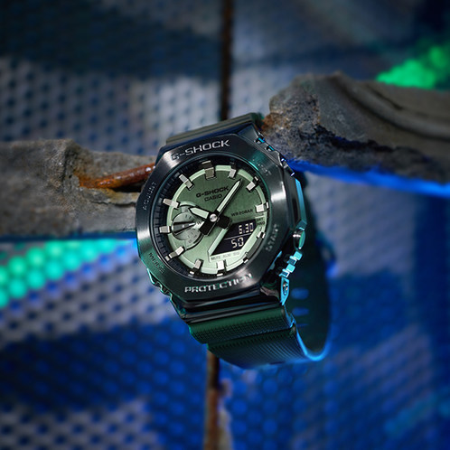 卡西欧手表 G-SHOCK  【明星同款】八边形表框设计  防水防震运动男表GM-2100