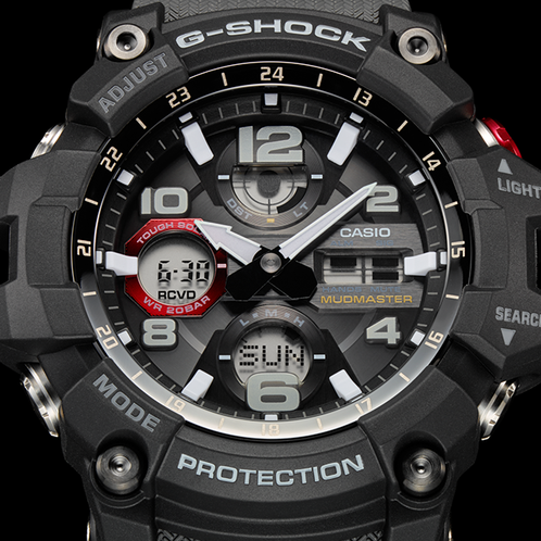 卡西欧手表 G-SHOCK  防震防泥多功能双显运动男表GWG-100