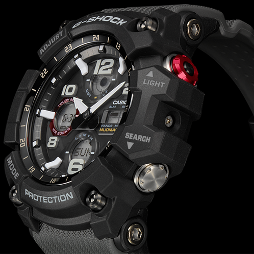 卡西欧手表 G-SHOCK  防震防泥多功能双显运动男表GWG-100