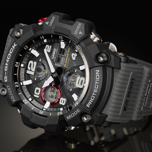 卡西欧手表 G-SHOCK  防震防泥多功能双显运动男表GWG-100