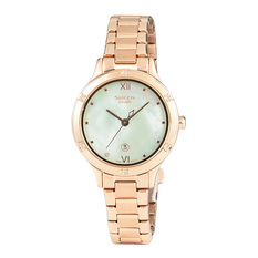 卡西欧手表 SHEEN 优雅系列 贝母质感表盘 人造蓝宝石玻璃镜面防水优雅女表SHE-4546