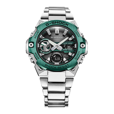 卡西欧手表 G-SHOCK G-STEEL轻薄系列   防水防震蓝牙连接太阳能动力运动表款GST-B400CD-1A3PFT