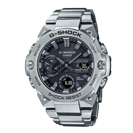 卡西欧手表 G-SHOCK 【明星同款】G-STEEL轻薄系列 防震防水蓝牙太阳能运动男表GST-B400