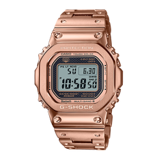 卡西欧手表 G-SHOCK 经典系列 玫瑰金配色  防震防水六局电波太阳能动力运动男表GMW-B5000GD-4PRT