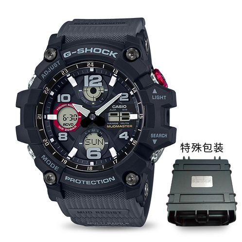 卡西欧手表 G-SHOCK  防震防泥多功能双显运动男表GWG-100