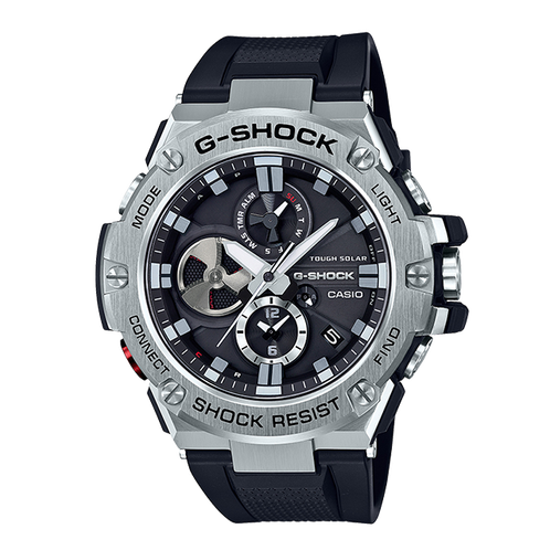 卡西欧手表 G-SHOCK  G-STEEL系列 防震防水蓝牙太阳能运动男表GST-B100